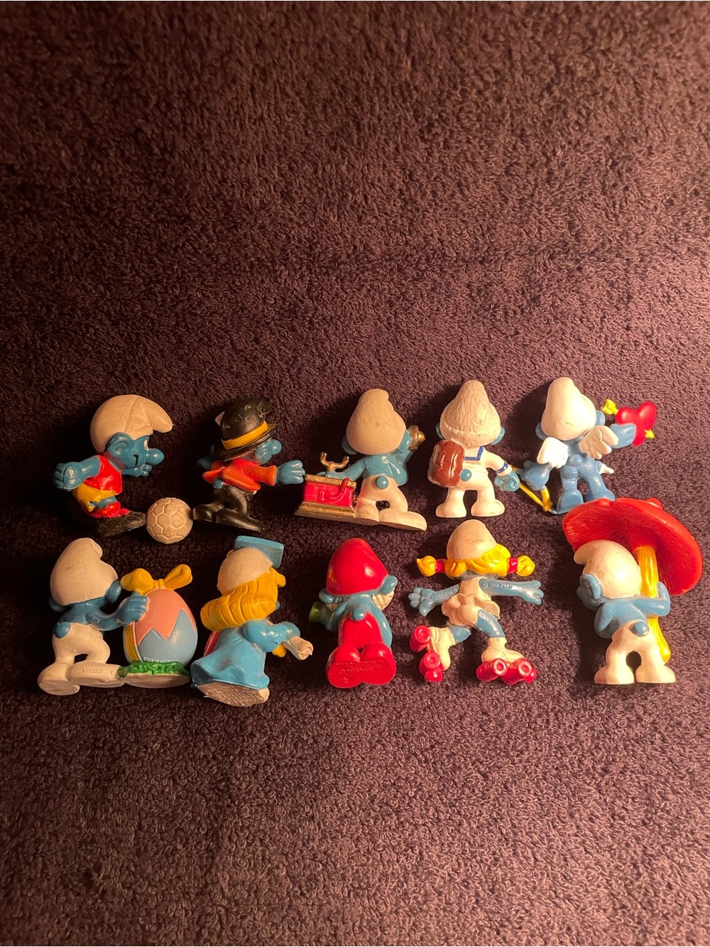 Vintage 1980’s Blue Smurf Figurines Lot of 10 - Picture 10 of 10